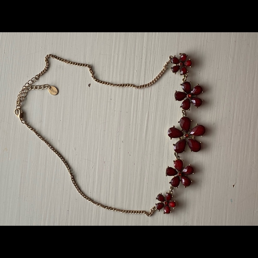 Red flower necklace